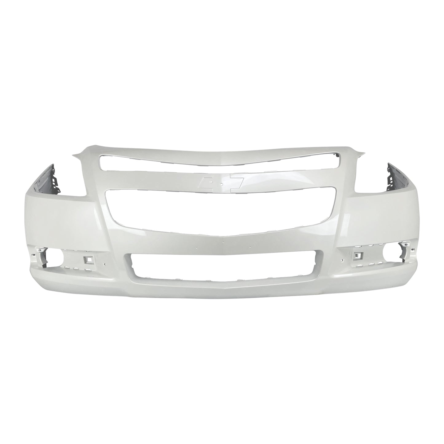 Painted White Front Bumper WA8554 for 2008-2012 Chevy Malibu Sedan GM1000858 Bumper-King