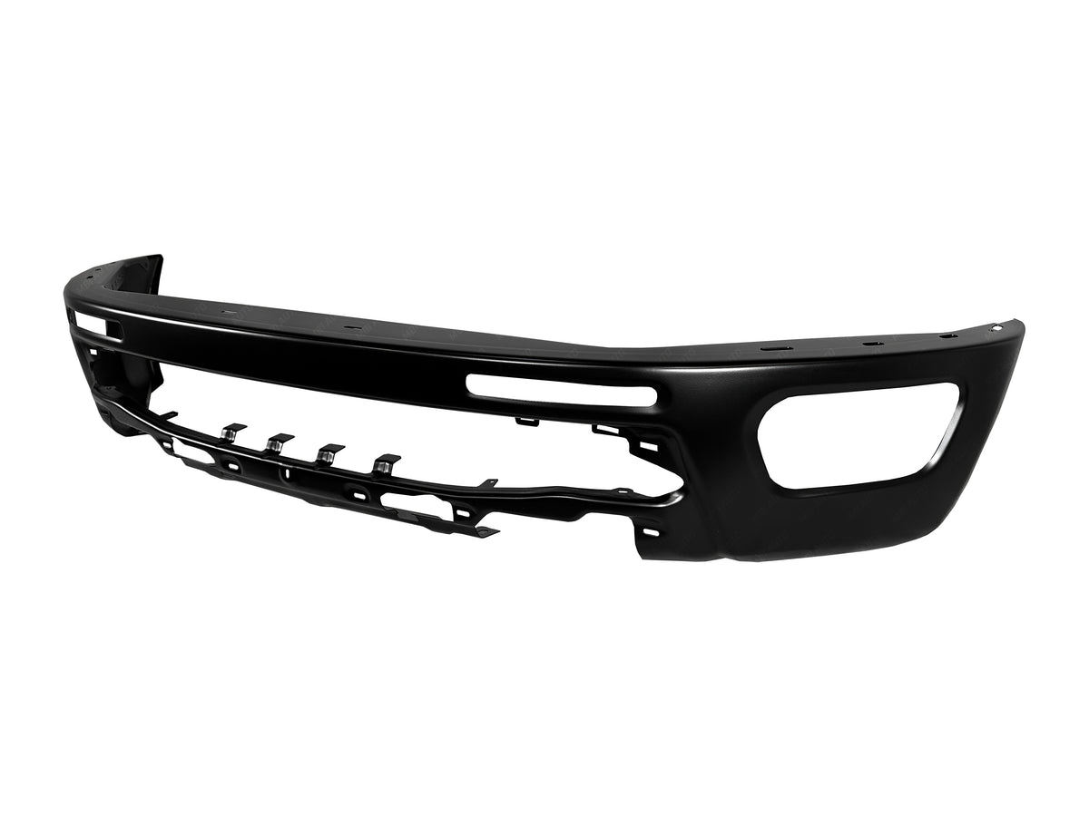 Close-up of painted Ford Ranger steel front bumper face bar replacement