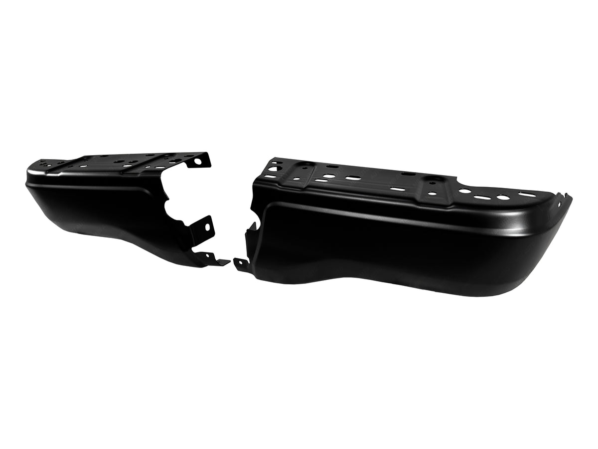 Close-up of painted Ford Ranger rear bumper ends replacement