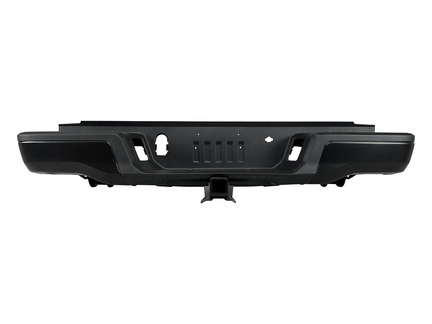 Painted Ford Ranger rear bumper assembly without park assist sensor holes and with tow hitch