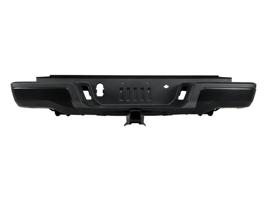 Painted Ford Ranger rear bumper assembly without park assist sensor holes and with tow hitch