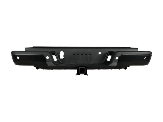 Painted Ford Ranger rear bumper assembly with park assist sensor holes