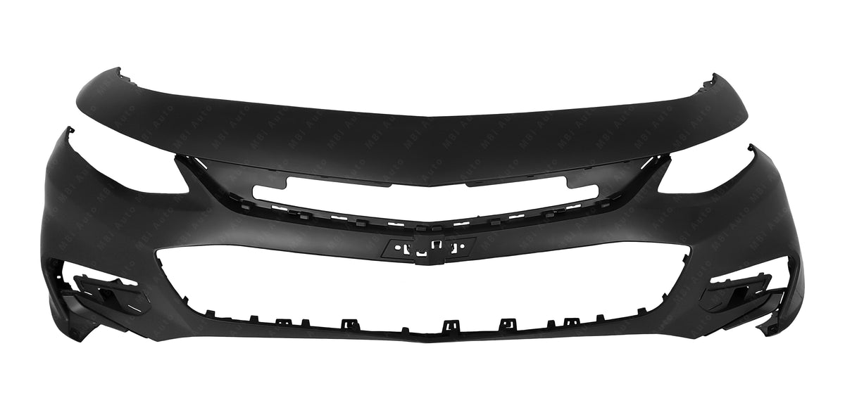 Painted front bumper cover for 2016–2018 Chevrolet Malibu without park assist