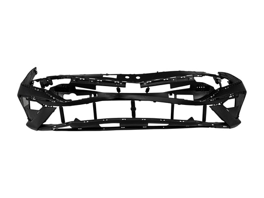 Painted Hyundai Elantra front bumper cover without park assist sensor holes