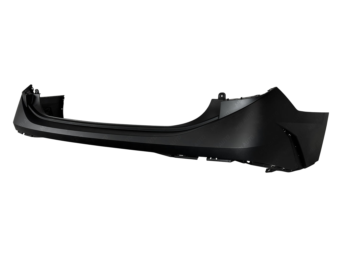 Close-up of painted Hyundai Sonata rear upper bumper cover replacement with park assist