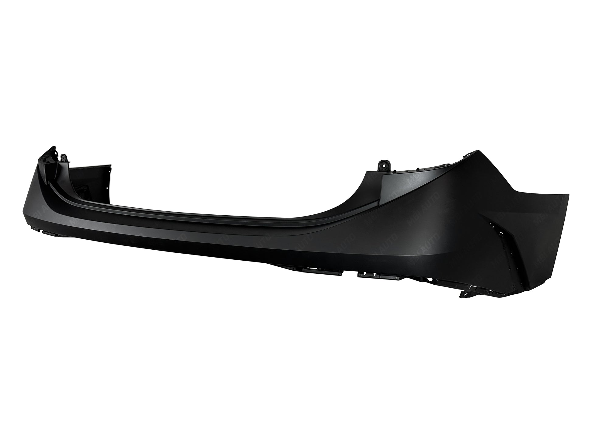 Close-up of painted Hyundai Sonata rear upper bumper cover replacement with park assist