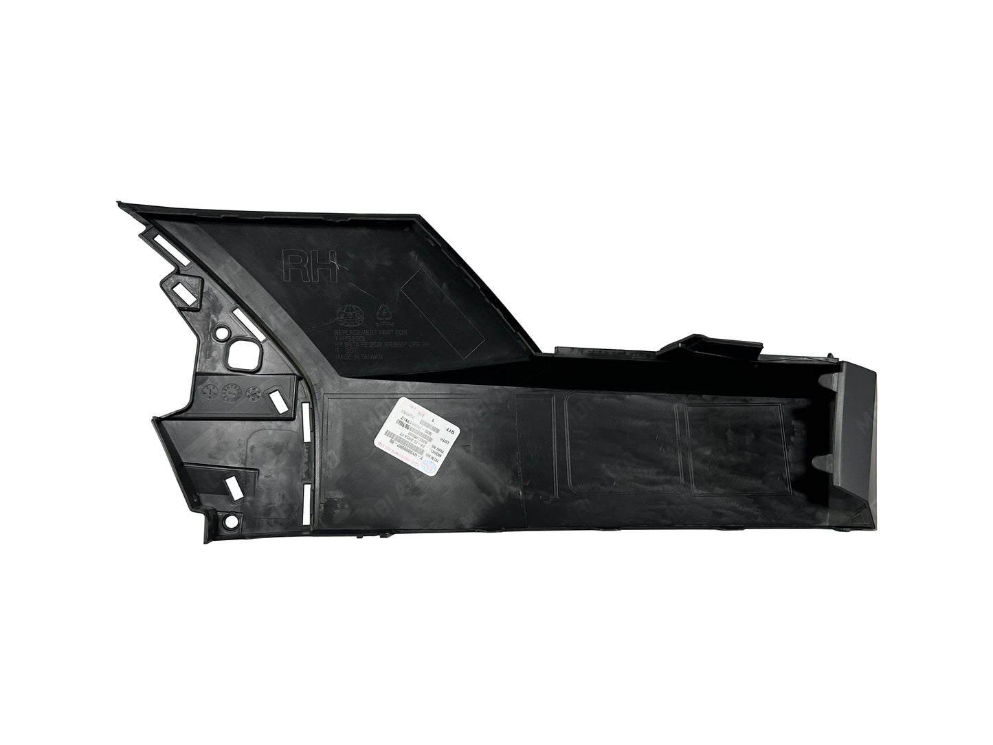 Hyundai Santa Fe painted right rear upper bumper cover shown from an angled view