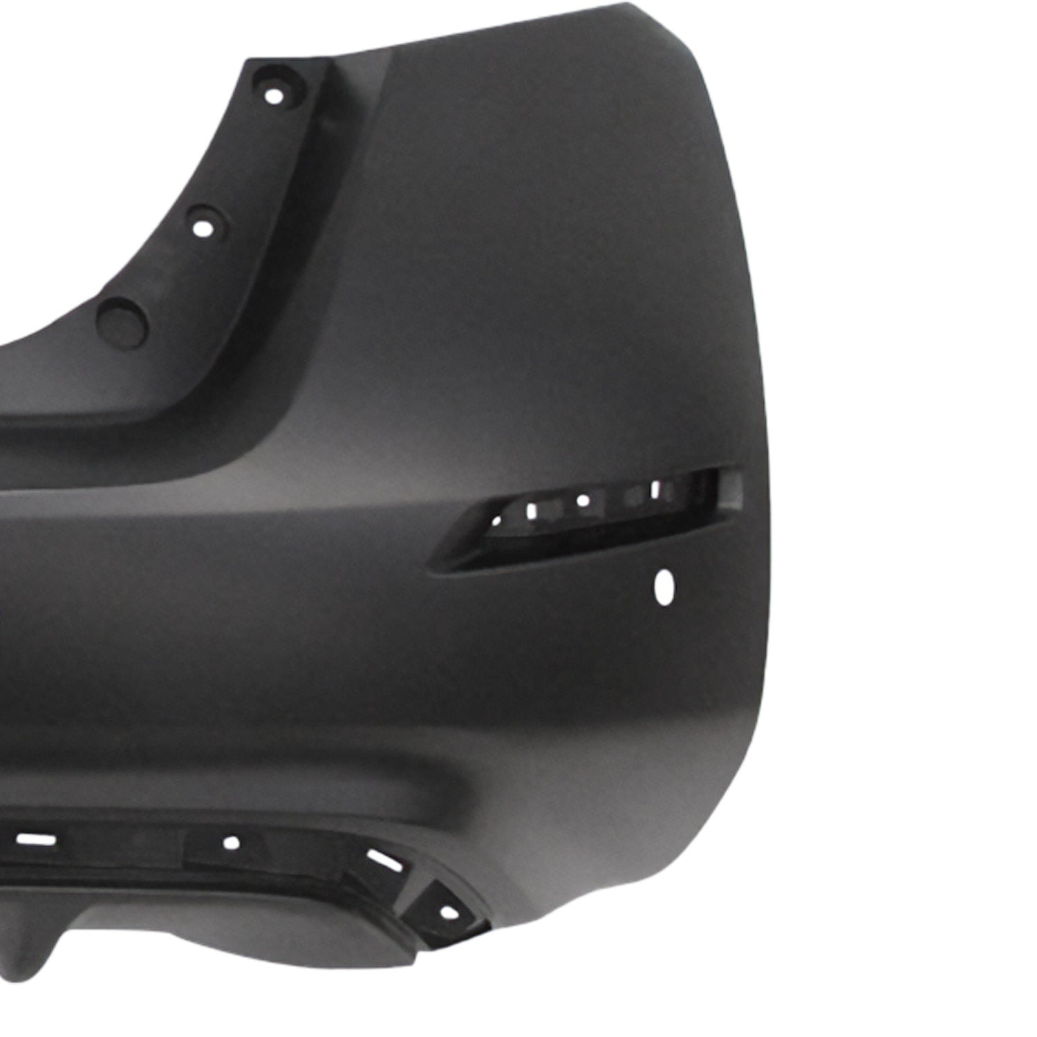 Factory-style painted rear bumper cover for 2020–2025 Nissan Leaf with park assist sensor holes