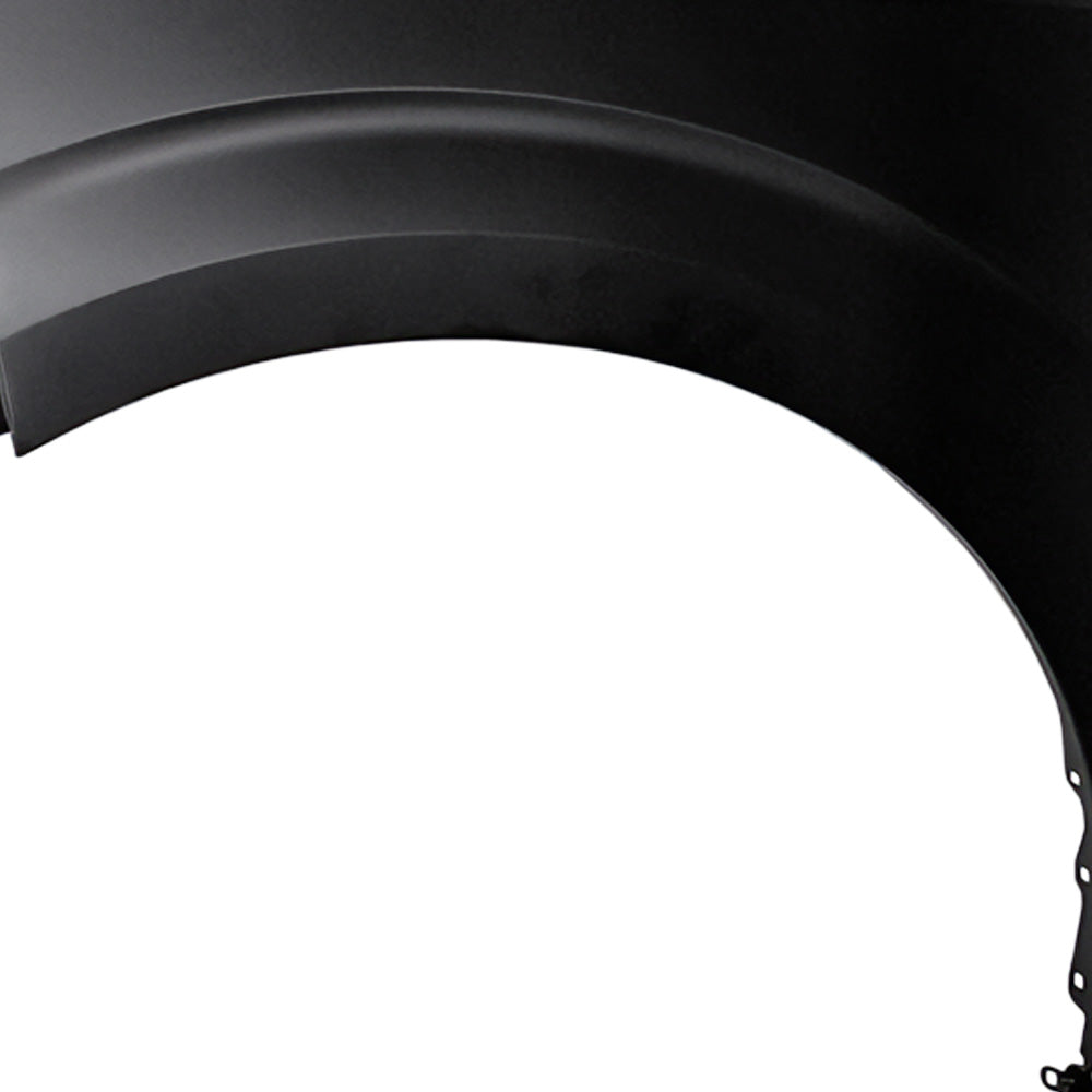 Close-up of painted Nissan Murano driver-side front fender replacement