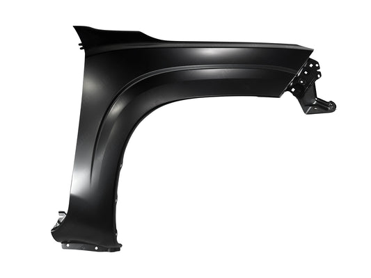 Painted Nissan Frontier passenger-side right front fender without wheel molding holes