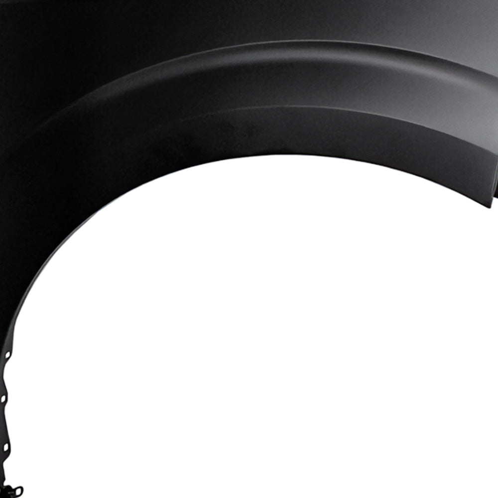 Close-up of painted Nissan Murano passenger-side front fender replacement