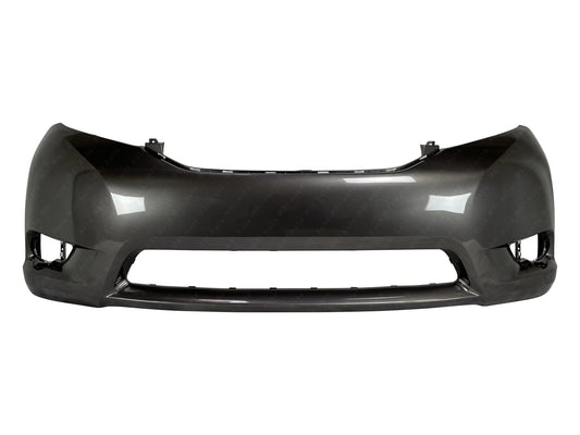 Painted 1H1 Gray Front Bumper 2011-2017 Toyota Sienna No Park Assist Bumper-King