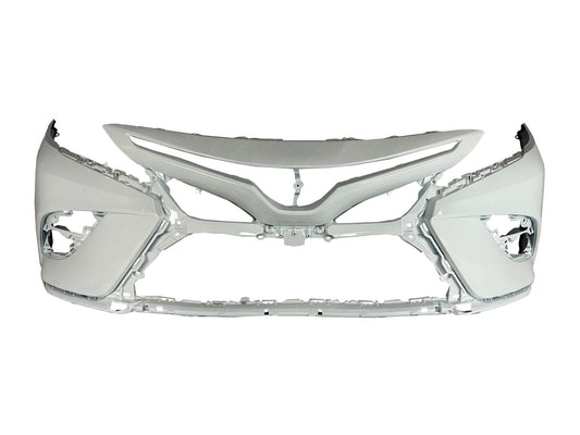 Painted White Front Bumper 040 for 2018 - 2020 Toyota Camry SE TO1000440 Bumper-King