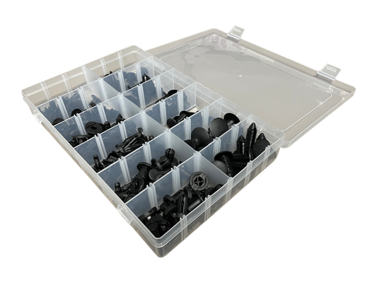 UNIVERSAL Retainer Clip Set For Ford, Chrysler, GM, Honda / Acura, Toyota / Lexus 120 pc TOTAL Bumper-King