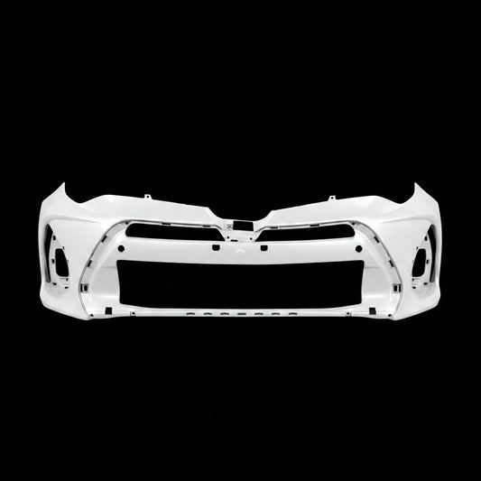 Painted 040 Solid White Front Bumper Cover for 2017-2019 Toyota Corolla SE/XSE Bumper-King