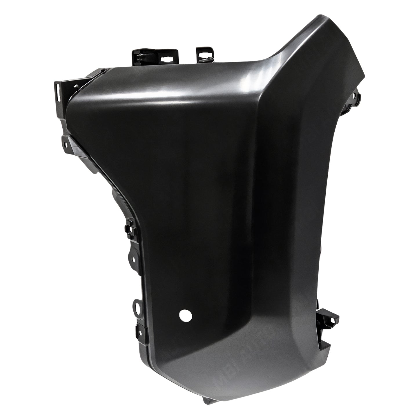Painted Toyota 4Runner driver-side front bumper end with park assist sensor holes