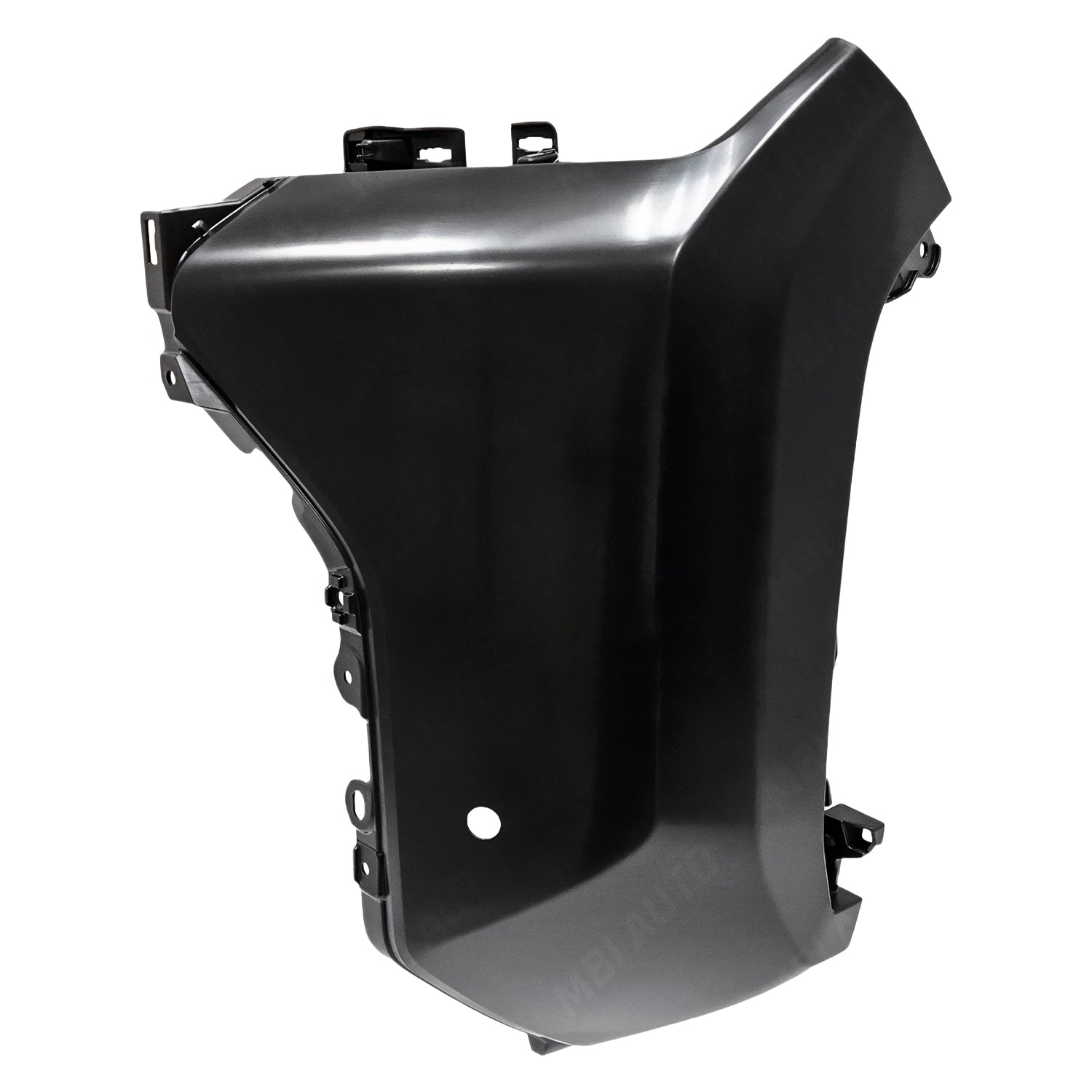Painted Toyota 4Runner driver-side front bumper end with park assist sensor holes