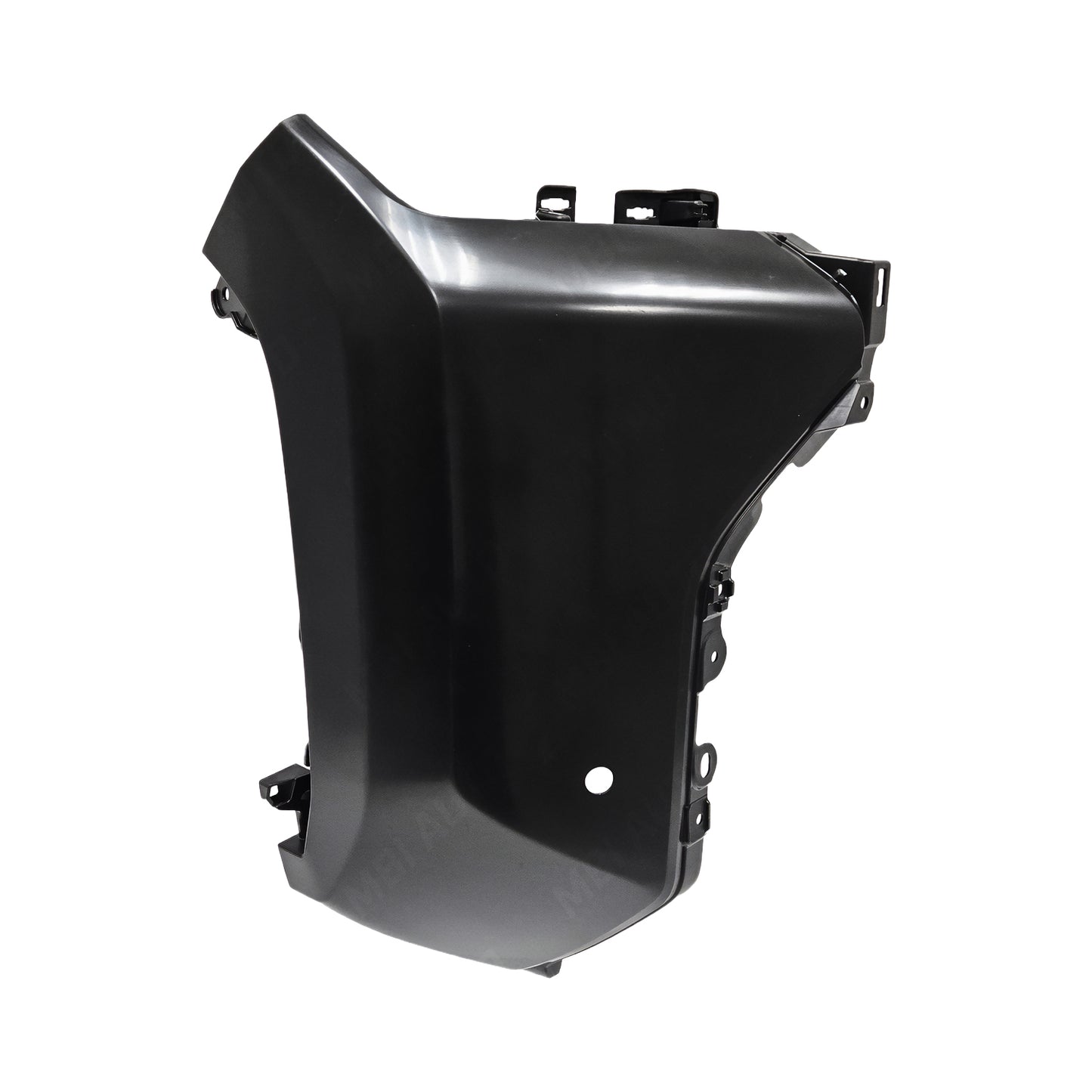 Painted Toyota 4Runner passenger-side front bumper end with park assist sensor holes