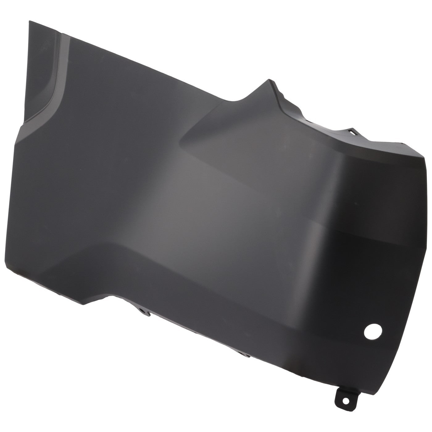 Close-up of painted Toyota Tundra passenger-side rear bumper end replacement