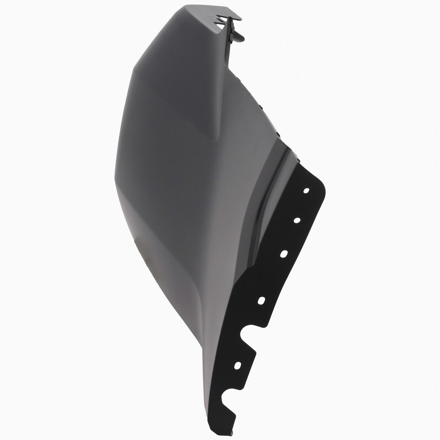 Close-up of painted Toyota Tundra passenger-side rear bumper end replacement