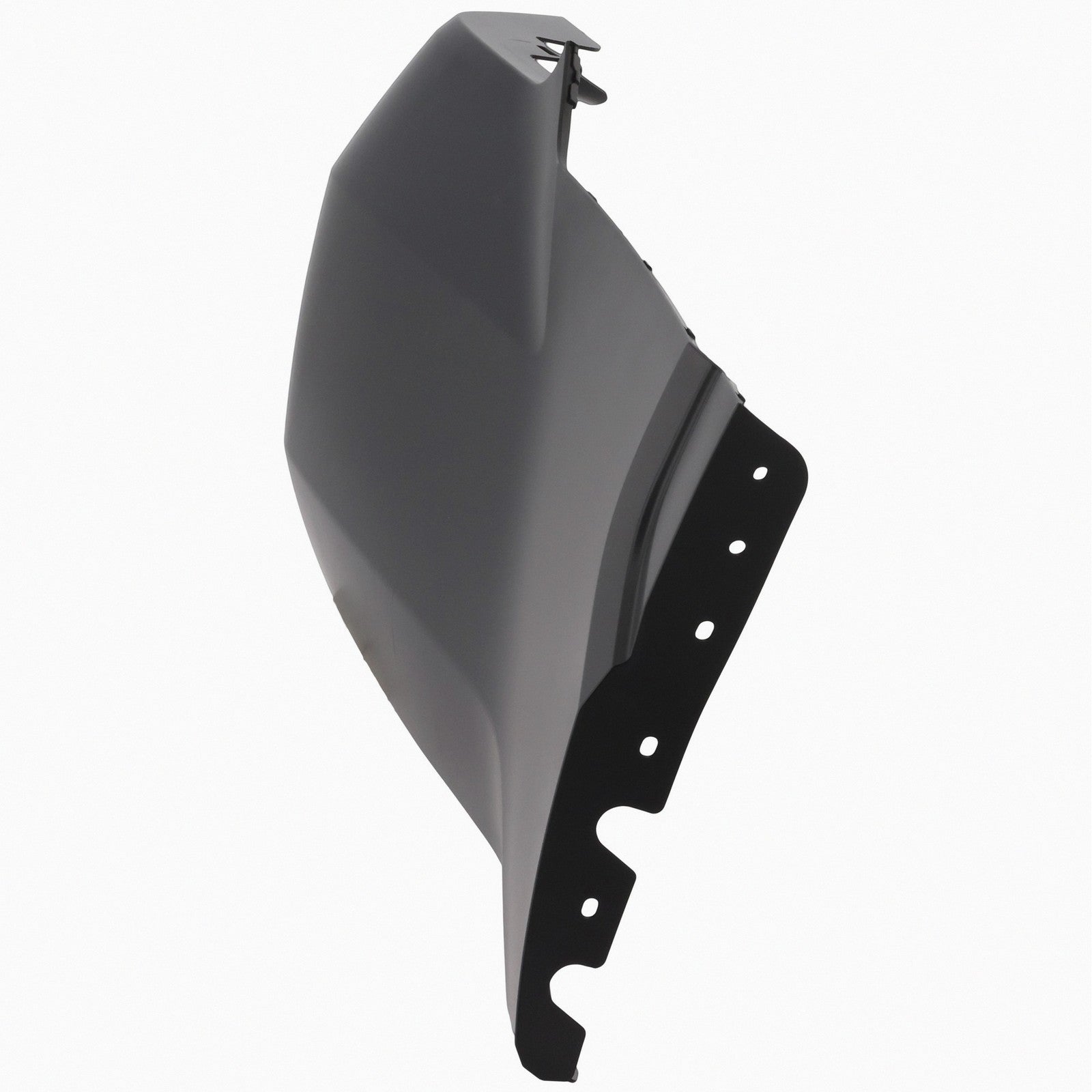 Close-up of painted Toyota Tundra passenger-side rear bumper end replacement