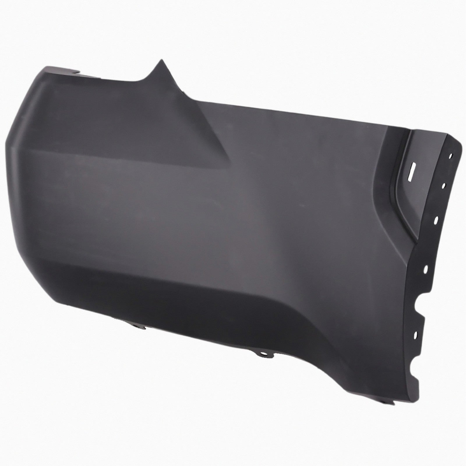 Close-up of painted Toyota Tundra passenger-side rear bumper end replacement