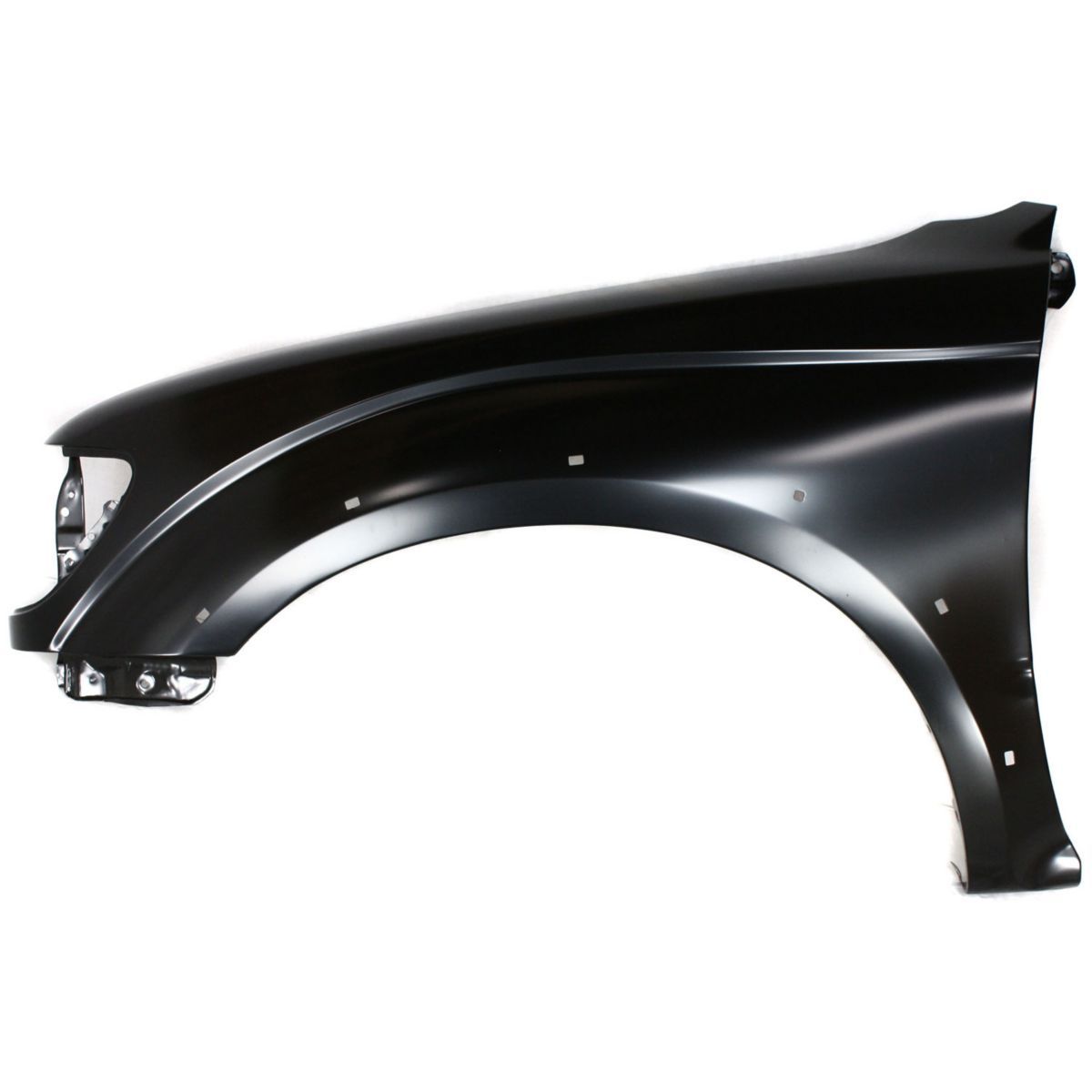 Painted Toyota Tacoma driver-side left front fender with fender flares