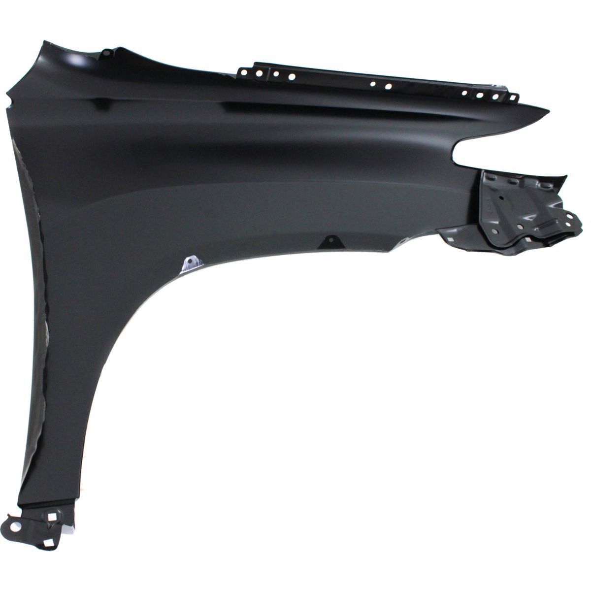 Toyota Highlander painted left front fender shown from an angled installation view