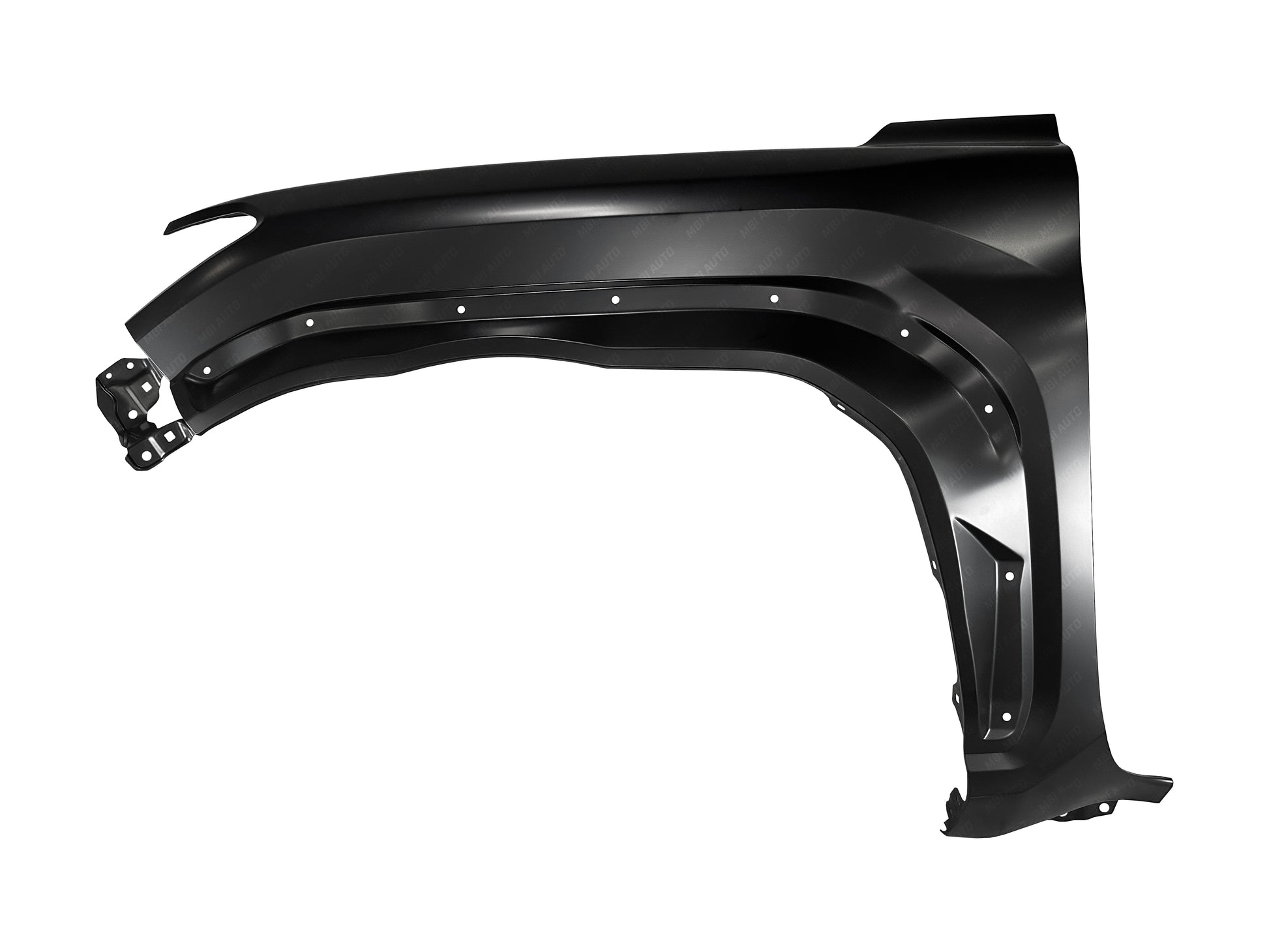 Painted Toyota 4Runner driver-side left front fender with molding holes 
