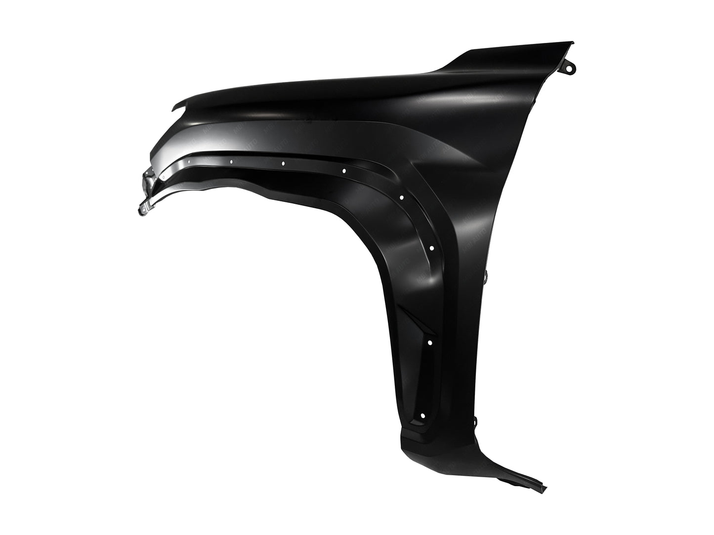 Close-up of painted Toyota 4Runner driver-side front fender replacement