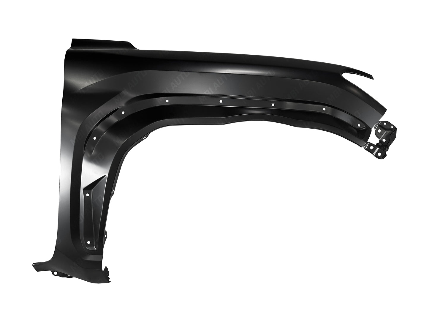 Painted Toyota 4Runner passenger-side right front fender with molding holes
