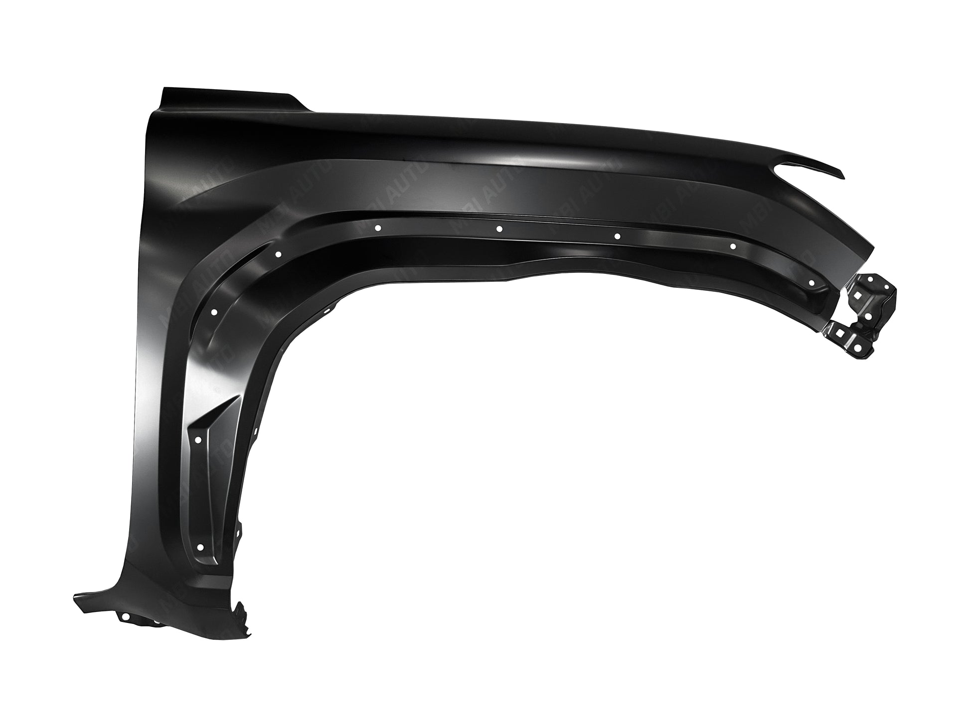 Painted Toyota 4Runner passenger-side right front fender with molding holes