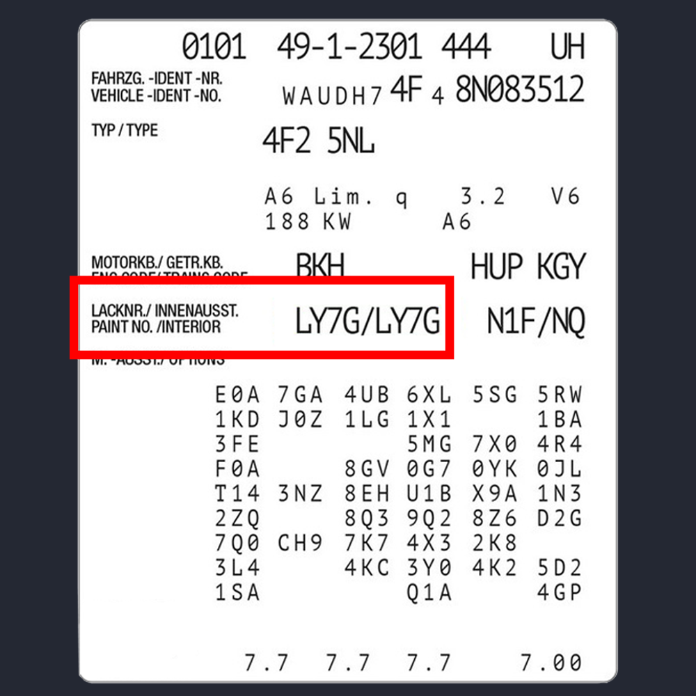 Wb Paint Code Find Your Paint Code – Bumper-King